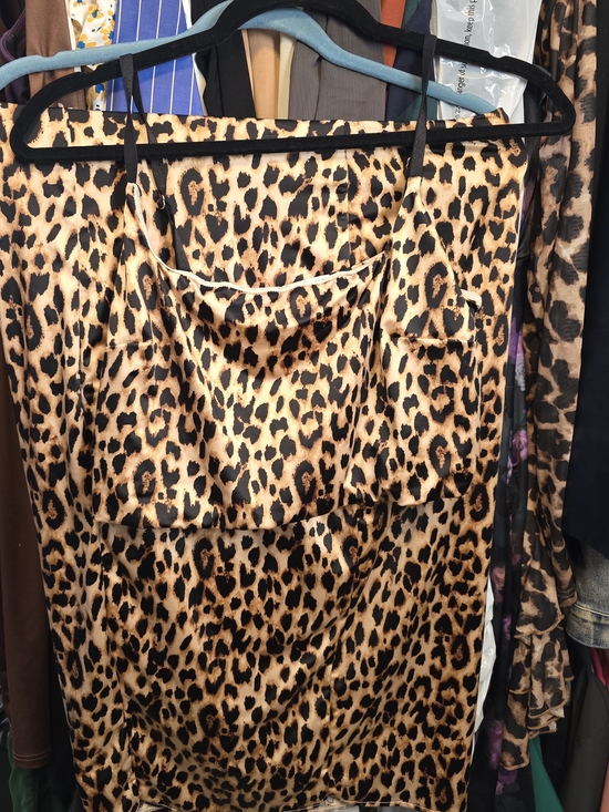 Victoria's Secret Dresses & Skirts - Victoria's Secret Leopard Print Satin Midi Dress - Tan & Black